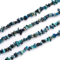Natural Chrysocolla Gemstone Chip Beads, Free Form, 5mm-8mm, Hole ID 1mm, 1 Strand/31 Inch, GZ1-39