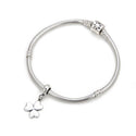 1pc Real 925 Sterling Silver Shamrock Clover Heart Petal Flower Bead Charm Pendant, Compatible with Pandora All Other Charm Pendant Bracelet, EC6-D2