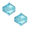 100pcs Adabele Austrian Faceted Bicone Crystal Beads #5301, Aquamarine Blue, Size Selections: 3mm/4mm/5mm/6mm