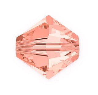 50pcs Adabele Austrian Faceted Bicone Crystal Beads #5301, Light Padparadscha (Pink), Size Selections: 6mm/8mm/10mm