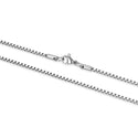 5pcs 304 Stainless Steel 2mm Venetian Box Chain Necklaces (18 Inch/20 Inch/22 Inch)