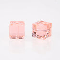 24pcs Adabele Austrian Faceted Cube Crystal Beads #5601, Light Padparadscha Pink, Size Selections: 4mm/6mm/8mm