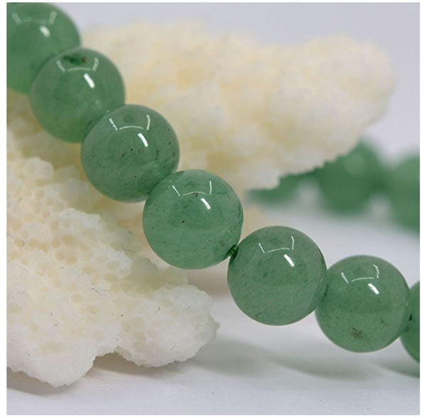 Natural Green Aventurine Gemstone Round Beads, 15 Inch/1 Strand, Size Selections: 4mm/6mm/8mm/10mm