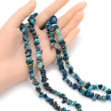 Natural Chrysocolla Gemstone Chip Beads, Free Form, 5mm-8mm, Hole ID 1mm, 1 Strand/31 Inch, GZ1-39