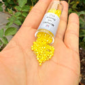 30g Miyuki Delica 10/0 Tube Seed Beads, Opaque Rainbow Yellow DBM160