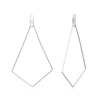 50pcs 304 Surgical Stainless Steel Kite Shape Beading Hoop Findings