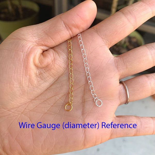 2pcs Sterling Silver Chain Extender with Lobster Claw Clasp, Rhodium Plated Cable Chain Extension, Length Selections: 2 inch/3 inch/4 inch/5 inch