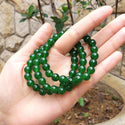1 Strand Stretch Natural Green Jade Beaded Gemstone Bracelet, 8mm Bead, Length Selections: 7 inch/7.5 inch/8 inch/8.5 inch