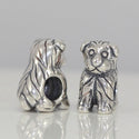 1pc Cute Real Solid Sterling Silver Golden Retriever Dog Charm Puppy Bead, Compatible with Pandora All Other Charm Bracelets, EC494