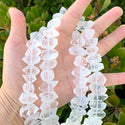Natural Raw Clear Crystal White Quartz Nugget Drilled Gemstone Beads, Stone Nuggets, 15 Inch, GA-B1
