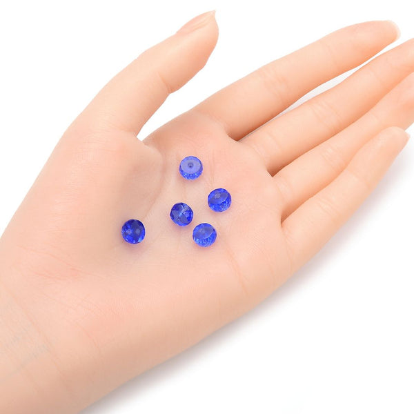 25pcs Adabele Austrian Faceted Heishi Rondelle Crystal Beads, Sapphire Blue, 8x4mm, Hole ID 1mm, SSV-813 - image 2