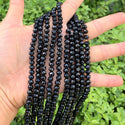 500pcs Creative Club Faceted Rondelle Crystal Glass Beads, Jet Black, 6x4mm, Hole ID 1mm, CCR623