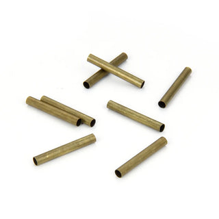 100pcs Smooth 20mm Tube Beads, Antique Bronze Plated Brass, Tarnish Resistant, Hole ID Selections: 1.5mm/2.4mm