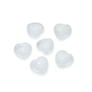 4pcs Natural White Quartz Clear Heart-shaped Gemstone, 20mm Heart Loose Cut Stones, G3P-H2