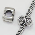 1pc Real 925 Sterling Silver Charm, April Birthstone Bead, Cubic Zirconia CZ Clear Gemstone, Compatible with Pandora all Other Charm Bracelets, EC412