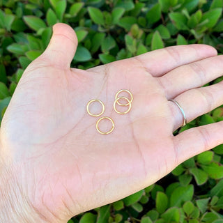 20pcs 925 Sterling Silver Open Jump Rings, Real 18K Yellow Gold Plated, 1mm/18 Gauge, Size Selections: 4/6/8/10/12mm