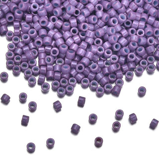 30g Miyuki Delica 11/0 Seed Beads, Opaque Dark Lavender DB660