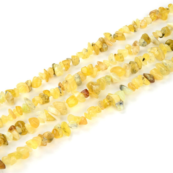 Natural Yellow Opal Gemstones Chip Beads, Free Form, 5mm-8mm, Hole ID 1mm, 1 Strand/31 Inch, GZ1-35