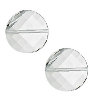 25pcs Adabele Austrian Faceted Flat Round Twist Coin Crystal Beads #5621, Crystal Clear, 8mm, Hole ID 1mm, SSW801