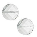 25pcs Adabele Austrian Faceted Flat Round Twist Coin Crystal Beads #5621, Crystal Clear, 10mm, Hole ID 1.2mm, SSW1001