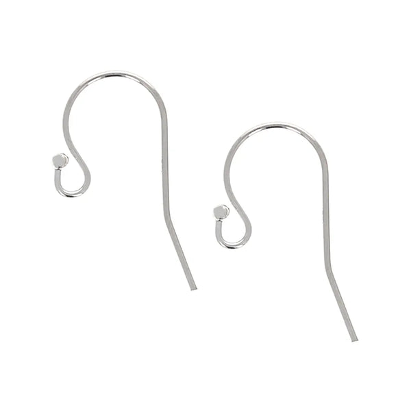 100pcs 316 Stainless Steel 23mm Ball End Fish Earring Hooks – 0.7mm Wire