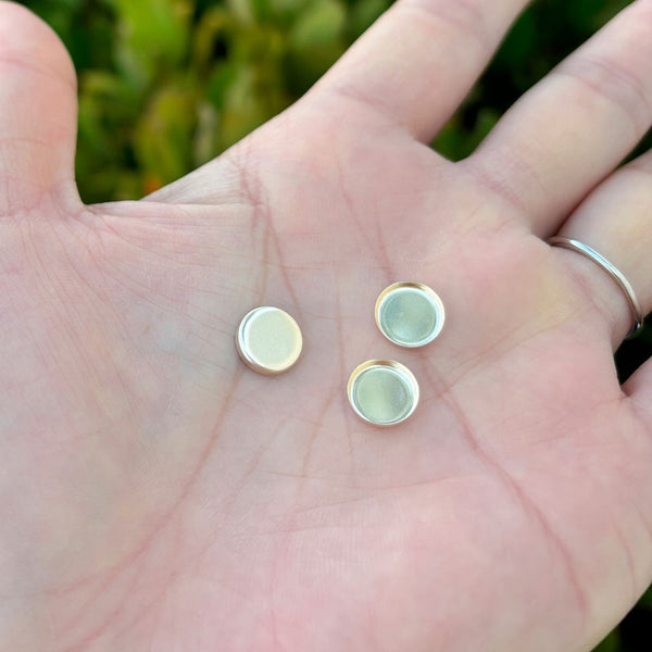 5pcs 1/20 14K Gold Filled Bezel Cups, Inner Hole Diameter Selections: 4mm/6mm/8mm