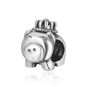Real Solid Sterling Silver Pig Charm Lucky Chinese Zodiac Bead, Compatible with Pandora All...