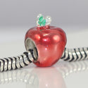 1pc Solid 925 Sterling Silver Apple of My Eye Bead Charm, Compatible with Pandora All Other Charm Bracelet, EC49