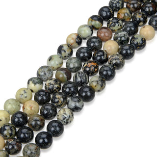 Natural African Yellow Turquoise Gemstone Round Beads, 1 Strand/15 Inch, Size Selections: 6mm/8mm/10mm