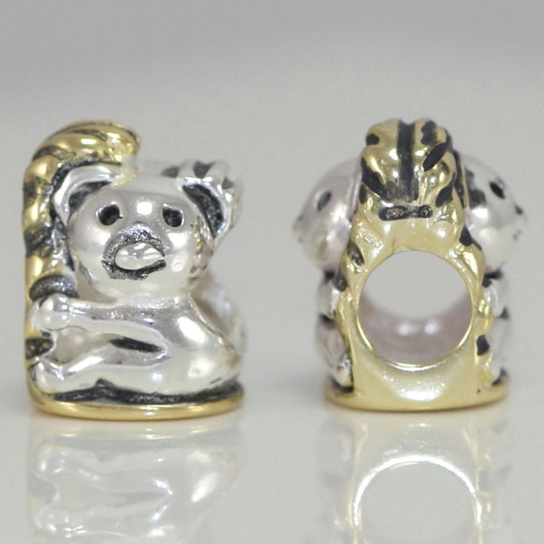 1pc Real Solid Sterling Silver Charm Koala Bear Bead, Compatible with Pandora All Other Charm Bracelets, EC377