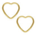 5pcs Real 1/20 14K Gold Filled Closed Heart Shaped Jump Rings, 10mm, 0.9mm/19 Gauge, JK6-H4