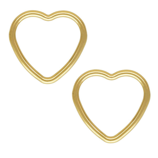 5pcs Real 1/20 14K Gold Filled Closed Heart Shaped Jump Rings, 10mm, 0.9mm/19 Gauge, JK6-H4