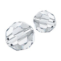25pcs Preciosa Faceted Round Crystal Beads, Crystal Clear, 6mm, Hole ID 1mm, Pre-2R601