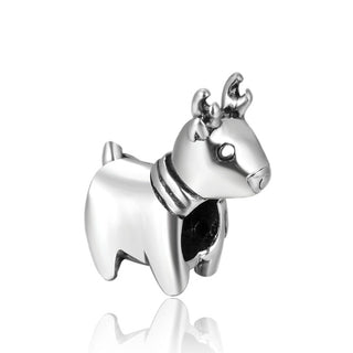 Solid 925 Sterling Silver Sacred Deer Charm Bead, Compatible with Pandora All Other Charm Bracelets