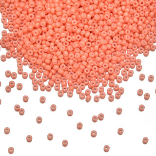25g Miyuki Rocaille 11/0 Seed Beads Duracoat Opaque Dark Salmon RR-4462