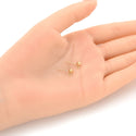4pcs Real 1/20 14K Gold Filled 4mm Ball Earring Posts, Open Ring, with 4pcs Plastic Earring Backs, JK1-D4