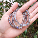 1 Strand Stretch Natural Grade A Labradorite Free Form Gemstone Bracelet, 7-10mm Beads, Length Selections: 7 inch/7.5 inch