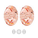 24pcs Adabele Austrian Faceted Rondelle Crystal Beads #5040, Light Peach, Size Selections: 6x4mm, 8x6mm, 10x8mm
