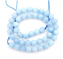 Natural Aquamarine Blue Quartz Gemstone Round Beads, 1 Strand/15 Inch, Size Selections: 4mm/6mm/8mm/10mm