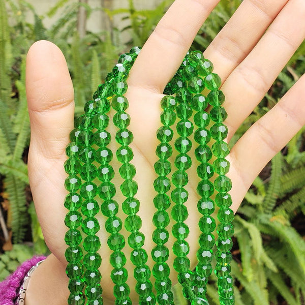 140pcs Creative Club Faceted Round Crystal Glass Beads, Peridot Green, 8mm, Hole ID 1mm, CC2R816