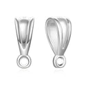 10pcs 925 Sterling Silver 9mm Folding Donut Bails, Small Sturdy Pendant Connector, Closed Horizontal Ring, SS359-1