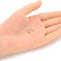 10pcs Real 1/20 14K Gold Filled Earring Posts, 3mm Small Glue In Cup, with 10pcs Plastic Earring Backs, JK1-C3