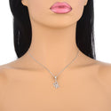 1pc Real 925 Sterling Silver Eternity Love Pink Cubic Zirconia CZ Charm Pendant, Compatible with Pandora All Other Charm Bracelets, EC4-D2