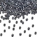 30g Miyuki Delica 11/0 Seed Beads, Opaque Metallic Gunmetal DB1