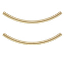 5pcs Real 1/20 14K Gold Filled Curved Noodle Tubes, Hole ID 1.5mm, Length Selections: 20/25/30/35/40mm