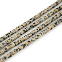 Natural Dalmatian Jasper Gemstone Heishi Tube Rondelle Beads, 4x2mm/Small, Hole ID 0.9mm, 14.5 Inch/1 Strand, GH-C7