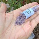 7.5g Miyuki Delica 11/0 Seed Beads, Matte Gold Luster Dusty Mauve DB379