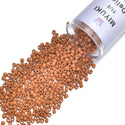 7.5g Miyuki Delica 11/0 Seed Beads, Opaque Matte Glazed Persimmon DB2287