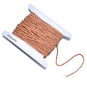 33 Feet Satellite Bead Station Curb Copper Chain Link, Bright Coppery, 2mm Link, 2.5mm Bead, CW10-P1