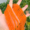 140pcs Creative Club Faceted Rondelle Crystal Glass Beads, Sun (Orange), 8x6mm, Hole ID 1.1mm, CCR812